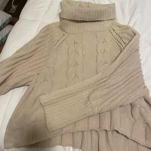 Cream turtleneck sweater